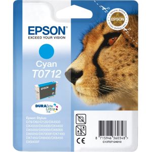 Cartridge Epson T0712, azúrová (cyan), originál