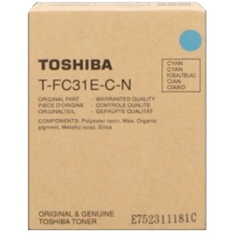 Toner Toshiba T-FC31E-C-N, azúrová (cyan), originál